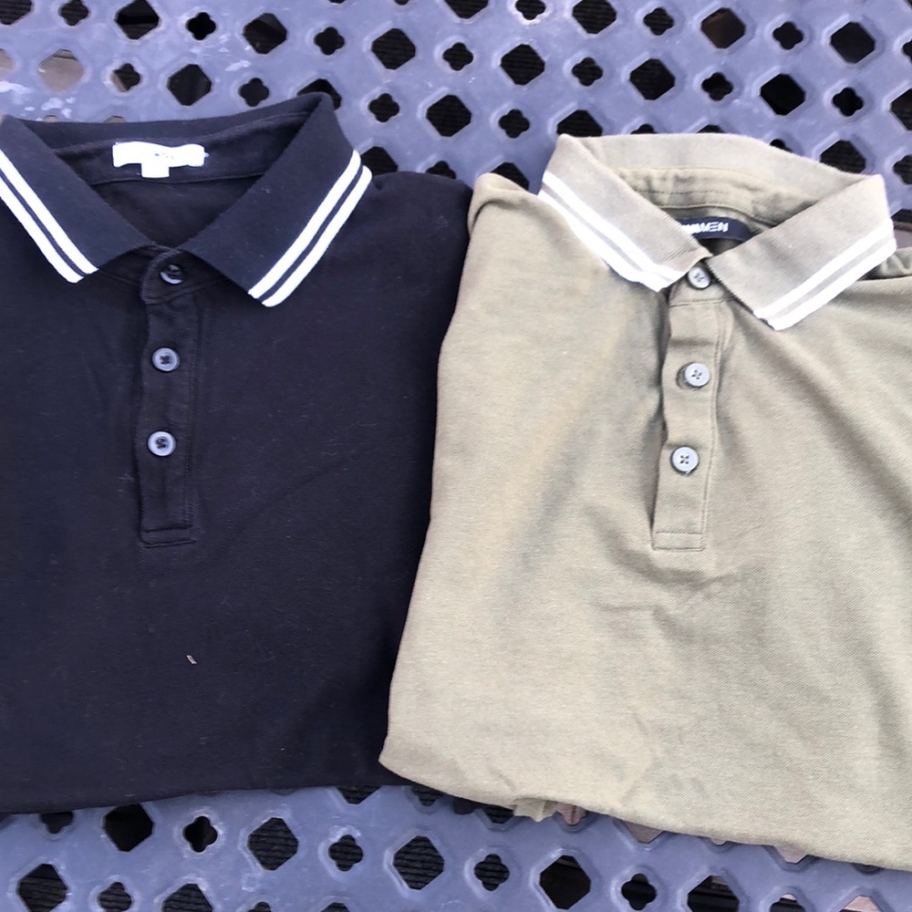 Men's Polo Shirts - Black and Olive